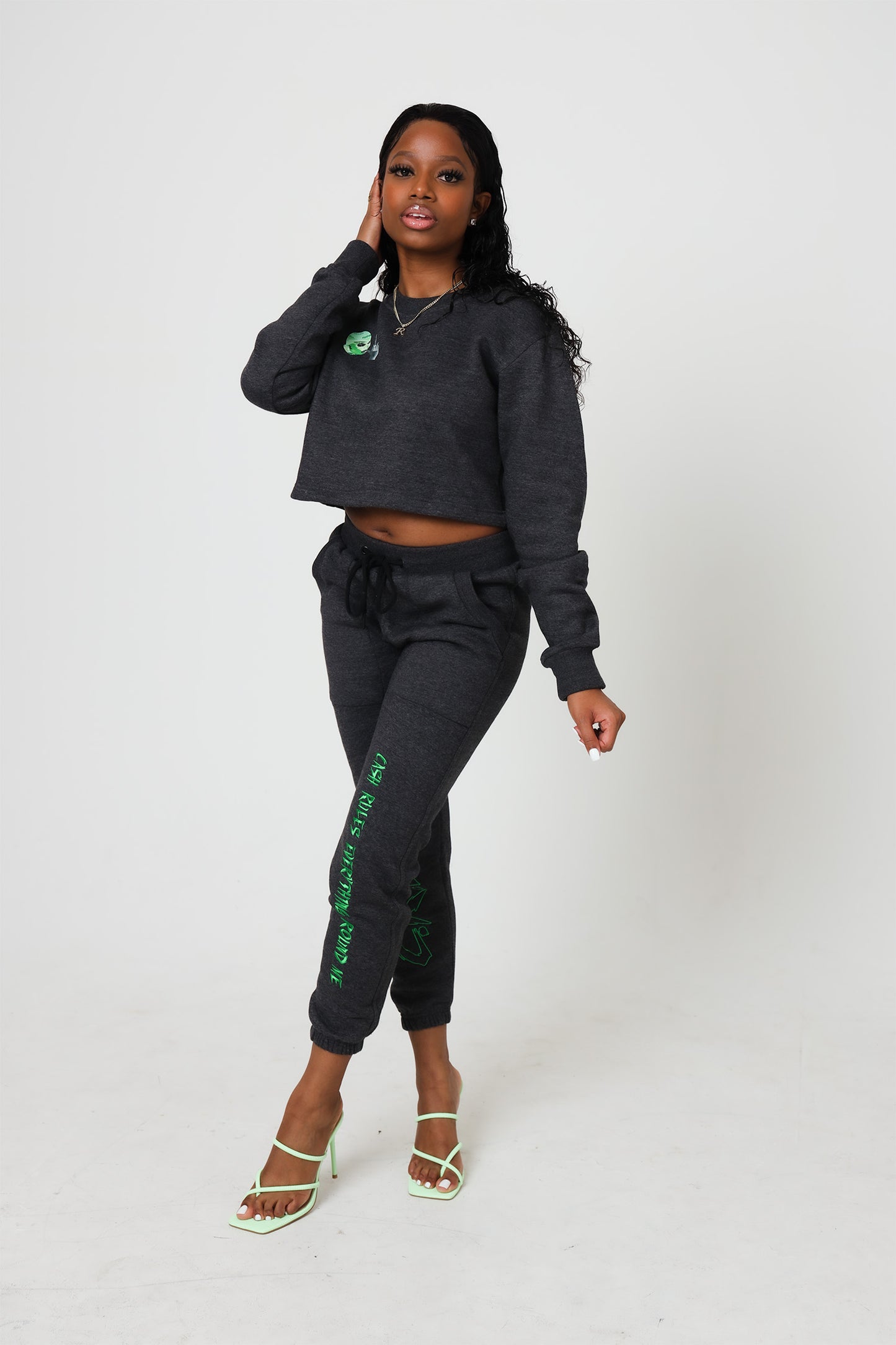 C.R.E.A.M cropped set (green)