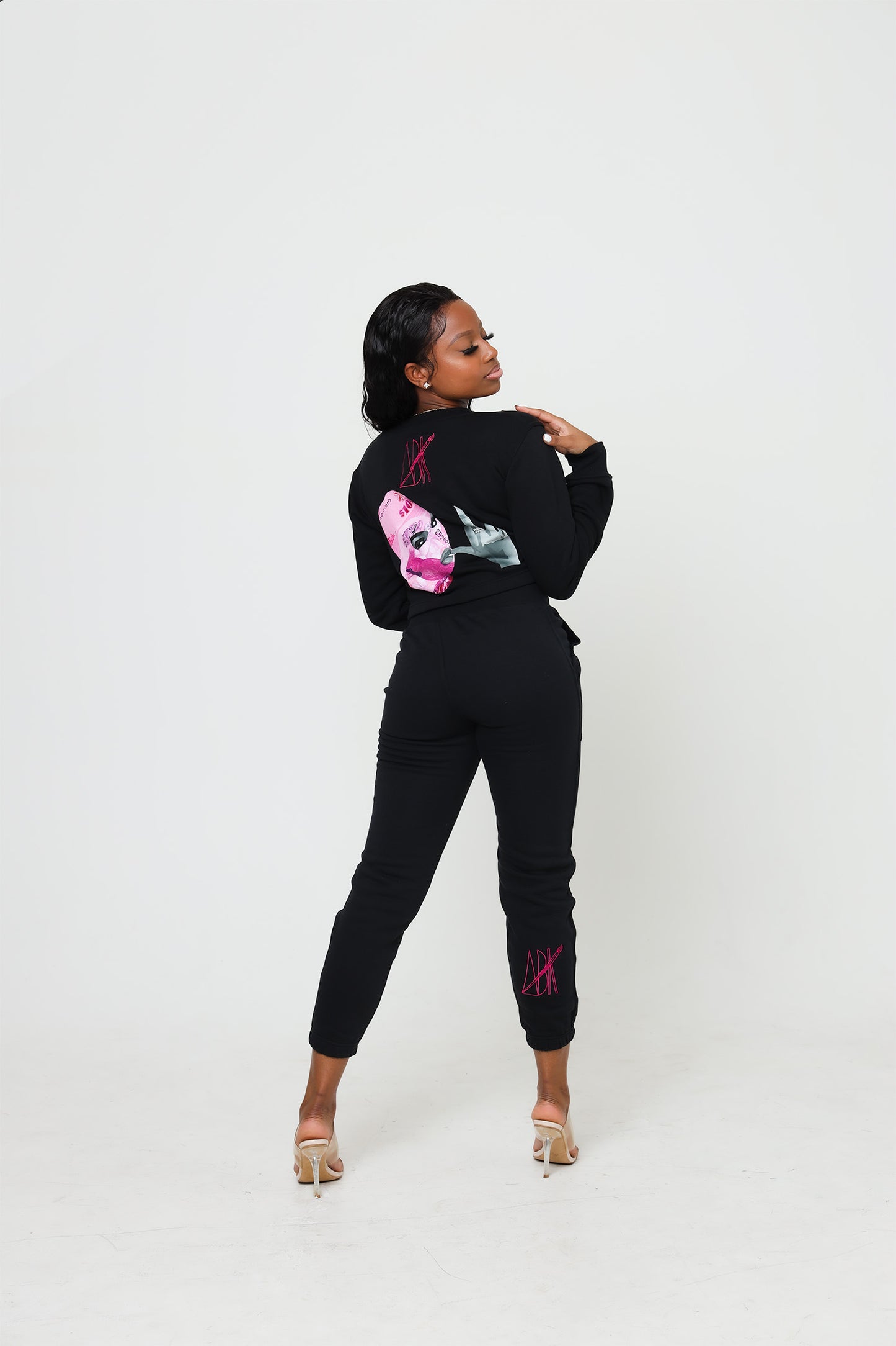 C.R.E.A.M cropped set (pink)